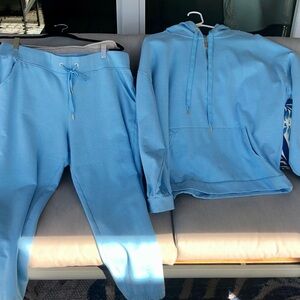 Lilly Pulitzer Sweatsuit, Trackie top and bottom, cotton and polyester.